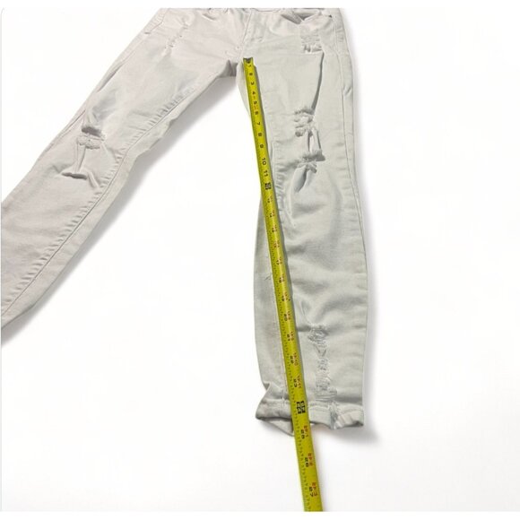 Bamboo Distressed White Skinny Jeans Girls Size 7 Cotton Blend - Picture 6 of 11